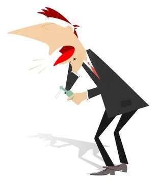 Man caught a cold Stock Illustration