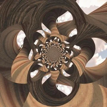 Man in cave Stock Illustration