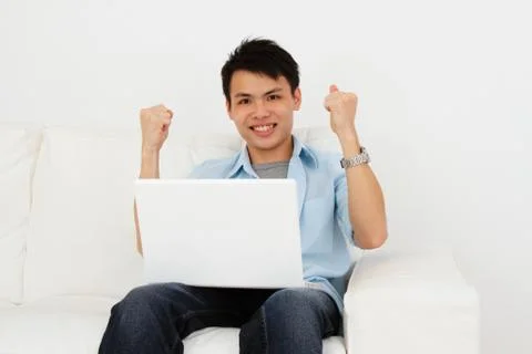 Man celebrating Stock Photos