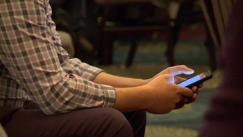 Man with cell phone Stock Footage 85068747