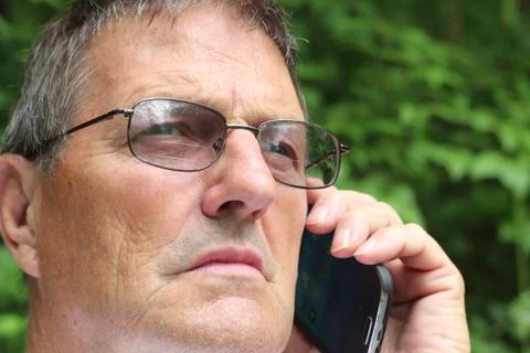Man on a cell phone Stock Photos