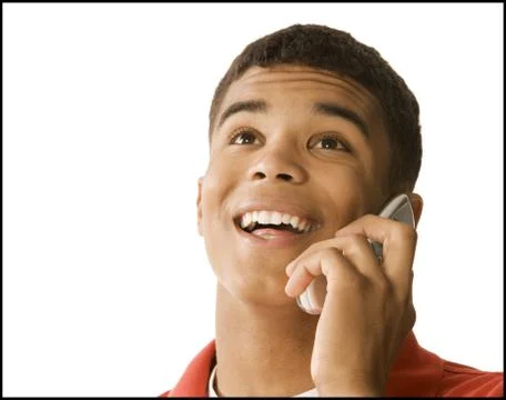 Man on cell phone Stock Photos