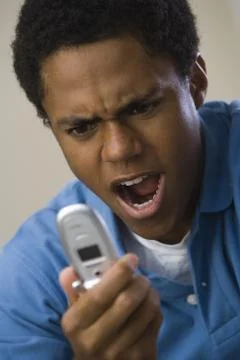 Man with cell phone Stock Photos
