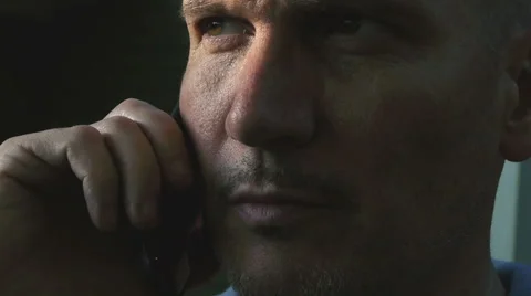 Man on Cell Phone Talking Video stock 64292901