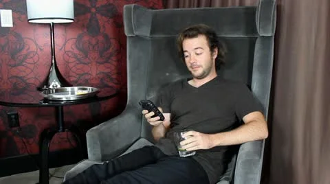 Man on cell V1 - HD Stock Footage 12242792