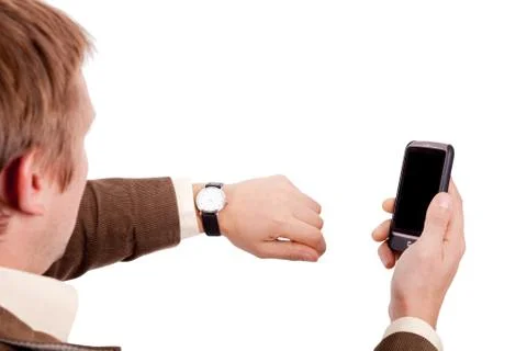 Man with cellphone Stock Photos