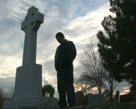 Man in Cemetery Video stock 284456