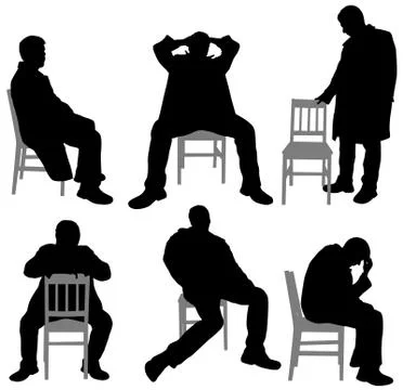 Man on chair Stock Illustration