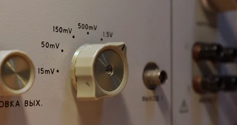 Man changes operation mode of the device by rotating the switch Stock-Footage 122982243