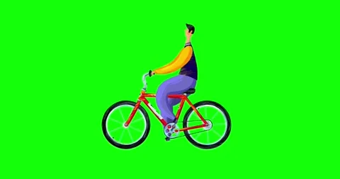 Man character animated riding a Stock Video Pond5