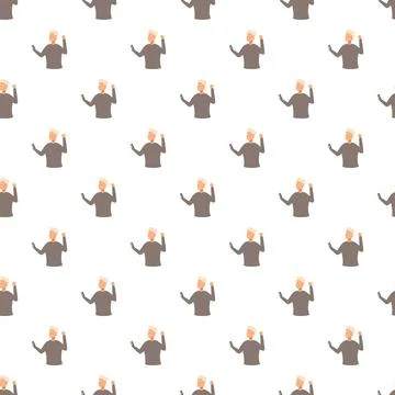 Man character avatar user seamless pattern 스톡 일러스트