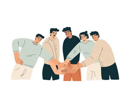 Man Character Giving High Five Hand Gesture with Joy Vector Illustration Stock Illustration