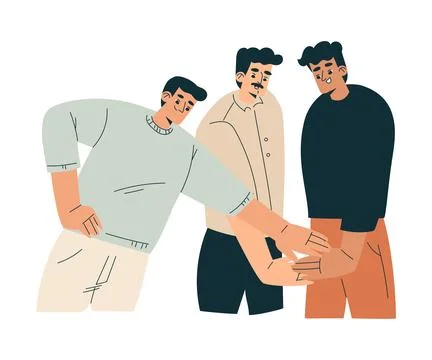 Man Character Giving High Five Hand Gesture with Joy Vector Illustration Stock Illustration