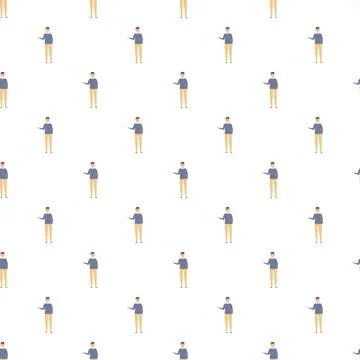 Man character pattern presenting background texture design Illustrazione stock