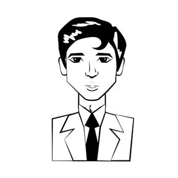 Man character posture line Illustrazione stock