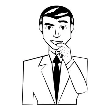 Man character posture line Stock Illustration