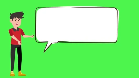 Man character text bubble Video stock 274306534