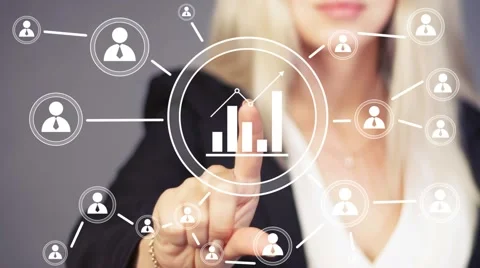 Man with chart business icon web online diagram sign Stock Footage 52884958