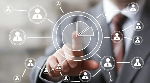 Man with chart business web online diagram icon Stock Footage 52462991
