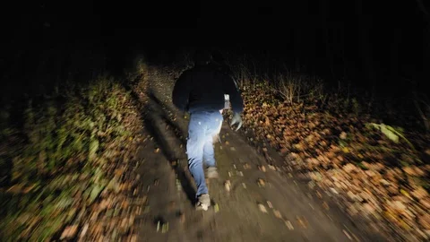 Man chasing girl knocks her down to the ground Stock Footage 124526183