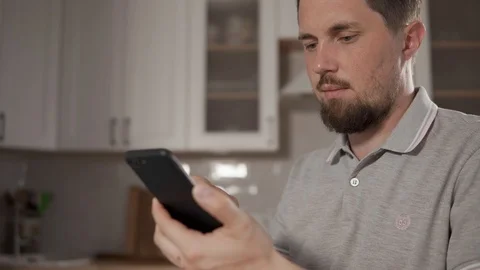 Man chatting on smartphone. Stock Footage 91808978