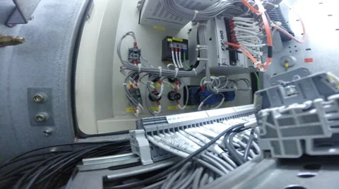 Man to check temperature by Laser gun Stockbeeldmateriaal 41305073