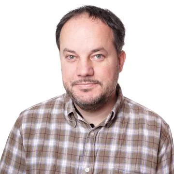 Man in checked shirt Stock Photos