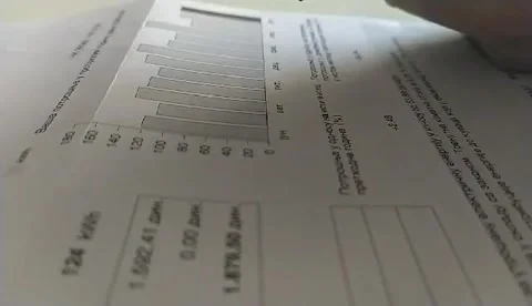 Man checking bills Stock Footage 136187020