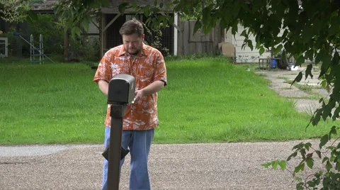 Man checking the mail in 4K Video stock 51503643