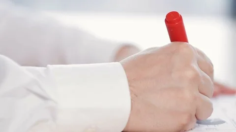 Man checking some reports Video stock 97234685