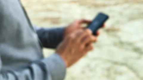 A man checks the phone Video stock 133886480