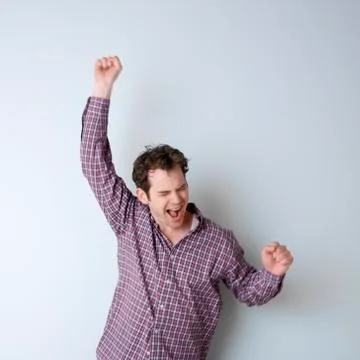 Man Cheering Stock Photos