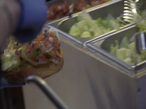 Man-chef-cook-prepares-vegetarian-hamburger-food-grill-restaurant02 Stock Footage 75757846