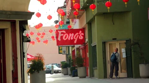 MAN IN CHINATOWN. Stock Footage 982579