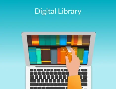 Man chooses eBooks Stock Illustration