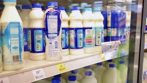 Man chooses products in the store Stock Footage 75569378
