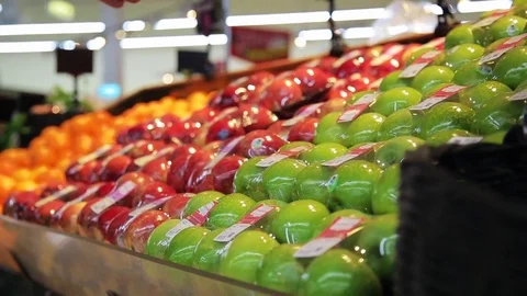 Man chooses products in the store Stock Footage 75569397