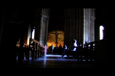 A man in church Stock Footage 110872