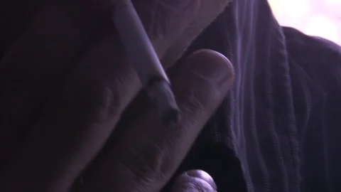 Man with a cigarette Stock Footage 88947843