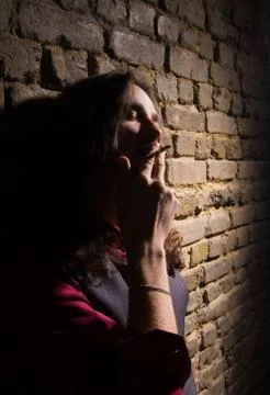 Man with a cigarette Stock Photos