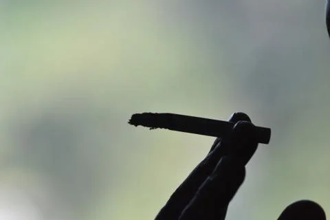 Man with a cigarette Stock Photos