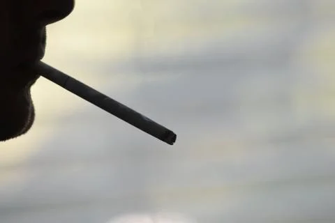 Man with a cigarette Stock Photos