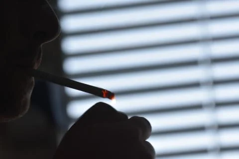 Man with a cigarette Stock Photos