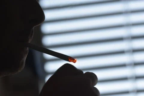 Man with a cigarette Stock Photos