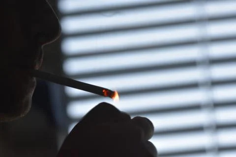 Man with a cigarette Stock Photos