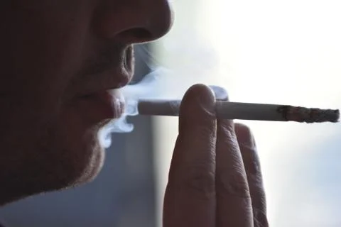 Man with a cigarette Stock Photos