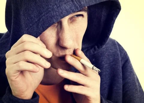 Man with a Cigarette Stock Photos