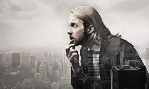 Man in city Stock Photos