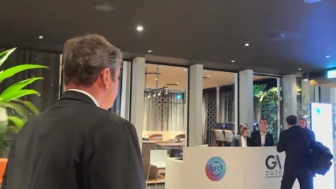 Man City's CEO refuses to stop and answer questions about PL charges verdict Stock Footage 346638980