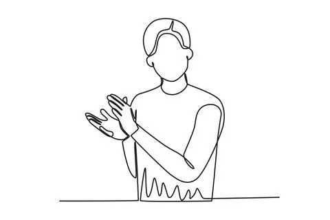 A man clapped his hands Stock Illustration